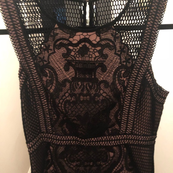 Bloomingdales black lace cocktail dress - Picture 2 of 5